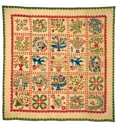 Baltimore Album Quilt, cca 1840 (bavlna)